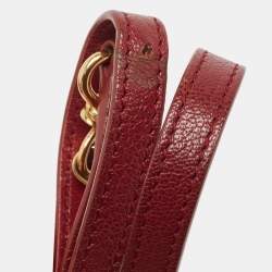 Pre Owned Balenciaga Dark Red Leather Nano Classic Metallic Edge City Crossbody Bag