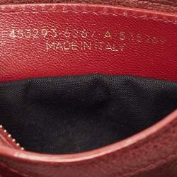 Pre Owned Balenciaga Dark Red Leather Nano Classic Metallic Edge City Crossbody Bag