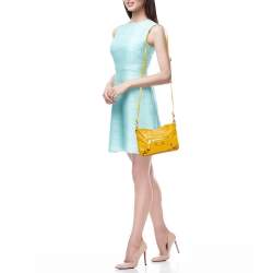 Pre Owned حقيبة كروس بالنسياغا كلاسيك هيب جلد كموني