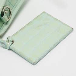 مملوكة مسبقًا Balenciaga Mint Green Croc Embossed Patent Leather Nano Classic City Tote