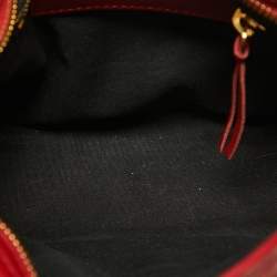 Pre Owned Balenciaga Red Leather Mini Classic Metallic Edge City Bag
