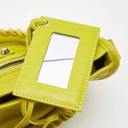 Pre Owned Balenciaga Curry Leather Mini Classic City Bag