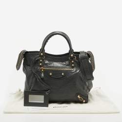 Pre Owned Balenciaga Dark Grey Leather GH Velo Bag
