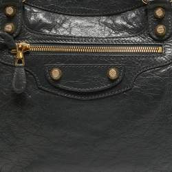 Pre Owned Balenciaga Dark Grey Leather GH Velo Bag