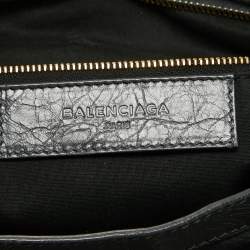 Pre Owned Balenciaga Dark Grey Leather GH Velo Bag