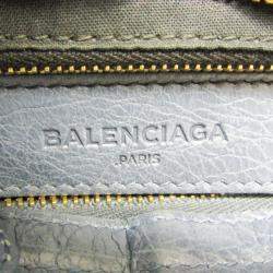 Balenciaga Grey Leather Giant Mini City Satchel Bag