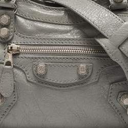 Pre Owned Balenciaga Ciment Leather Mini RH City Tote