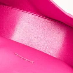Pre Owned Balenciaga Pink Leather XS Hourglass Top Handle Bag