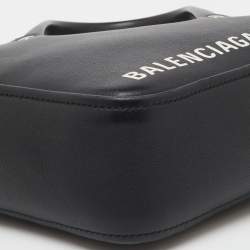 Balenciaga Black Leather XS Triangle Duffle Bag