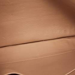 مملوكة مسبقًا Balenciaga Beige Croc Embossed Leather Wristlet Pouch