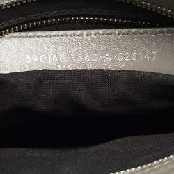 Pre Owned  Balenciaga Grey Leather Mini Classic Metallic Edge City Bag