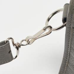 Pre Owned  Balenciaga Grey Leather Mini Classic Metallic Edge City Bag