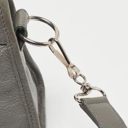 Pre Owned  Balenciaga Grey Leather Mini Classic Metallic Edge City Bag