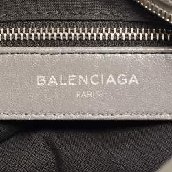 Pre Owned  Balenciaga Grey Leather Mini Classic Metallic Edge City Bag
