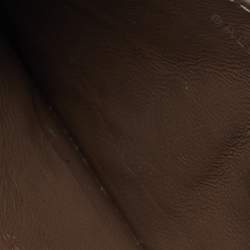 Pre Owned Balenciaga Beige Croc Embossed Leather Card Holder