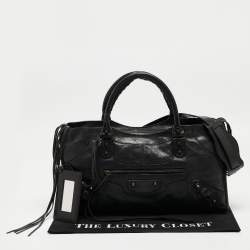 مملوكة مسبقًا Balenciaga Black Leather RH Part Time Tote