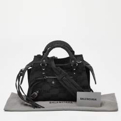 Balenciaga Black BB Monogram Canvas XS Neo Cagole Bag