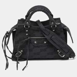 Balenciaga Black BB Monogram Canvas XS Neo Cagole Bag