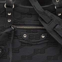 Balenciaga Black BB Monogram Canvas XS Neo Cagole Bag