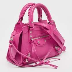 Pre Owned Balenciaga Pink Leather Mini Neo Classic Bag