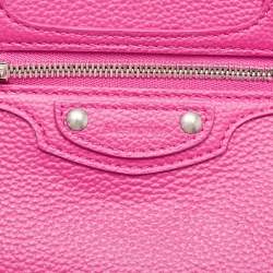 Pre Owned Balenciaga Pink Leather Mini Neo Classic Bag