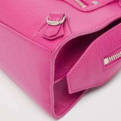 Pre Owned Balenciaga Pink Leather Mini Neo Classic Bag