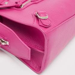 Pre Owned Balenciaga Pink Leather Mini Neo Classic Bag