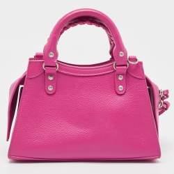 Pre Owned Balenciaga Pink Leather Mini Neo Classic Bag