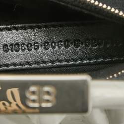 Pre Owned Balenciaga White Croc Embossed Leather Cloud Clutch Bag