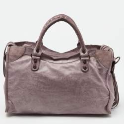 Balenciaga Lilac Leather Motor City Bag