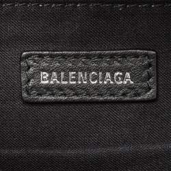 Balenciaga Black/White Faux Fur Small Everyday Backpack