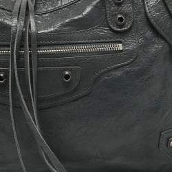 Pre Owned Balenciaga Grey Leather RSH Classic City Tote