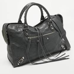 Pre Owned Balenciaga Grey Leather RSH Classic City Tote