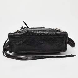 Pre Owned Balenciaga Black Leather Mini City Bag