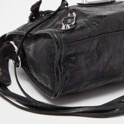 Pre Owned Balenciaga Black Leather Mini City Bag