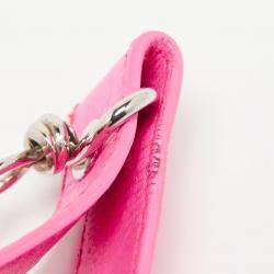 Pre Owned Balenciaga Neon Pink Leather Small Classic City Tote