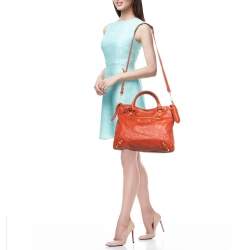 Pre Owned حقيبة بالنسياغا أر أتش فيلو جلد بنفسجي فاتح