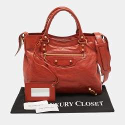 Pre Owned حقيبة بالنسياغا أر أتش فيلو جلد بنفسجي فاتح