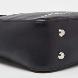 Balenciaga Black Leather Small Triangle Duffle Bag