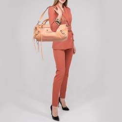 Balenciaga Peach Leather RH Twiggy Bag