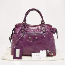 مملوكة مسبقًا Balenciaga Ultraviolet Leather GSH RTT Bag