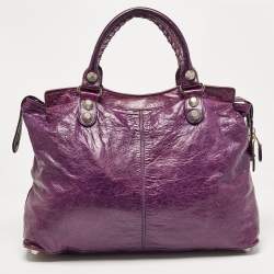 مملوكة مسبقًا Balenciaga Ultraviolet Leather GSH RTT Bag