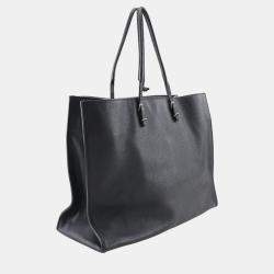 Balenciaga Black Leather Papier tote bag