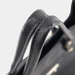 Balenciaga Black Leather Papier tote bag