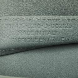 Pre Owned Balenciaga Light Green Leather Mini Papier A4 Tote