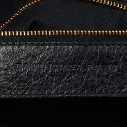 Pre Owned Balenciaga Black Leather RGH Bowler Bag