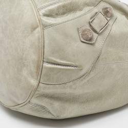 Balenciaga Argent Leather GSH Pompon Hobo