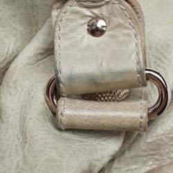 Balenciaga Argent Leather GSH Pompon Hobo