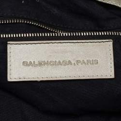 Balenciaga Argent Leather GSH Pompon Hobo