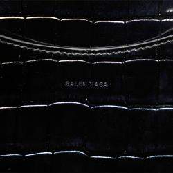 Balenciaga Black Embossed Leather Neo Classic Shoulder Bag